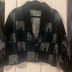 Cropped Zebra Print vintage jacket